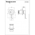 Shower tap Wall-mounted external part 1 hole 1 way material: Brass mixer without hand shower, hose and holder Black Matt, color: Black surface: Matt Wall-mounted - external part