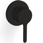 Μπαταρία ντουζιέρας εντοιχιζόμενη εξωτερικό μέρος 1 εξόδου 1 οπής αναμεικτική από ορείχαλκο Black Matt, χρώμα: Μαύρο επιφάνεια: Ματ Εντοιχιζόμενες εξωτερικό μέρος