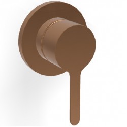 Μπαταρία ντουζιέρας εντοιχιζόμενη εξωτερικό μέρος 1 εξόδου 1 οπής αναμεικτική από ορείχαλκο Brushed Amber Bronze, χρώμα: Μπρονζέ επιφάνεια: Βουρτσισμένη Εντοιχιζόμενες εξωτερικό μέρος