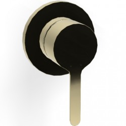 Μπαταρία ντουζιέρας εντοιχιζόμενη εξωτερικό μέρος 1 εξόδου 1 οπής αναμεικτική από ορείχαλκο Champagne, χρώμα: Χρυσό επιφάνεια: Γυαλιστερή Εντοιχιζόμενες εξωτερικό μέρος