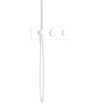 Shower tap Wall-mounted external part 2 way material: Brass mixer with hand shower, hose and holder With plate White Matt, color: White surface: Matt Wall-mounted - external part