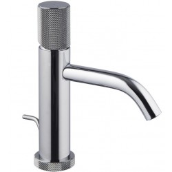 Wash basin tap Deck-mounted material: Brass mixer S size With push-open waste set, color: Chrome surface: Glossy Deck-mounted
