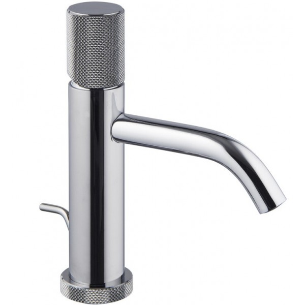 Wash basin tap Deck-mounted material: Brass mixer S size With push-open waste set, color: Chrome surface: Glossy Deck-mounted