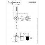 Μπαταρία ντουζιέρας εντοιχιζόμενη εξωτερικό μέρος 2 εξόδων 3 οπών αναμεικτική από ορείχαλκο με λαβή G, Brushed Champagne, χρώμα: Χρυσό επιφάνεια: Βουρτσισμένη Εντοιχιζόμενες εξωτερικό μέρος