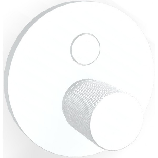 Μπαταρία ντουζιέρας εντοιχιζόμενη εξωτερικό μέρος 2 εξόδων αναμεικτική από ορείχαλκο με πλακέτα με λαβή G, push button, White Matt, χρώμα: Λευκό επιφάνεια: Ματ Εντοιχιζόμενες εξωτερικό μέρος