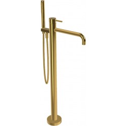 Bathtub tap Floor-standing external part Gold material: Brass, color: Gold surface: Glossy Floor standing