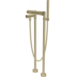 Bathtub tap Floor-standing external part Brushed Champagne material: Brass, color: Gold surface: Brushed Floor standing