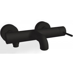 Μπαταρία μπανιέρας επίτοιχη από ορείχαλκο κορμός (χωρίς τηλέφωνο, σπιράλ, στήριγμα) Black Matt αναμεικτική, χρώμα: Μαύρο επιφάνεια: Ματ Επίτοιχες