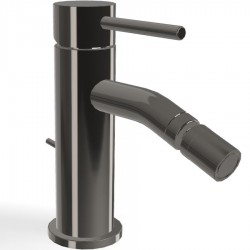 Bidet mixer Black Chrome material: Brass, color: Black surface: Glossy Deck-mounted