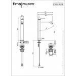 Μπαταρία νιπτήρος επικαθήμενη αναμεικτική από ορείχαλκο για νιπτήρα ελεύθερης τοποθέτησης με βαλβίδα push-open  Υ29,5cm, Brushed Champagne, χρώμα: Χρυσό επιφάνεια: Βουρτσισμένη Επικαθήμενες