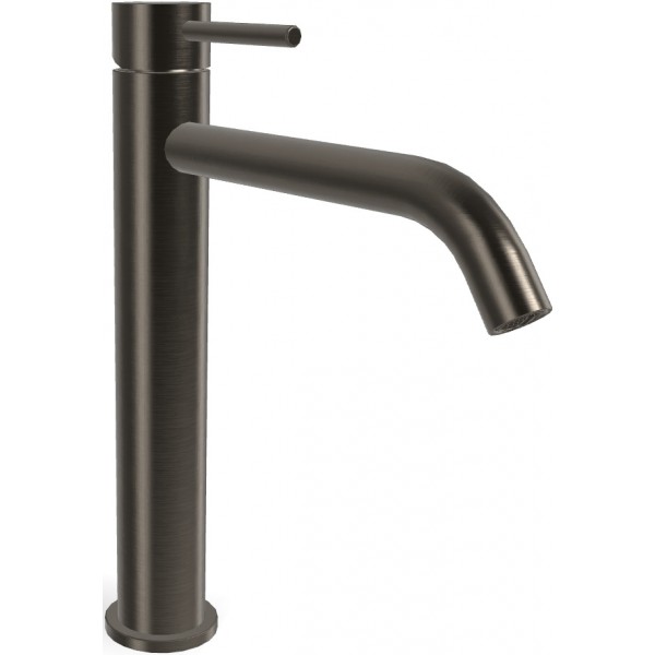 Wash basin tap Deck-mounted L size material: Brass mixer With push-open waste set Brushed Black Chrome, color: Black surface: Brushed Deck-mounted Wash basin tap Deck-mounted L size material: Brass mixer With push-open waste set Brushed Black Chrome, color: Black surface: Brushed Deck-mounted