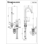 Wash basin tap Deck-mounted L size material: Brass mixer With push-open waste set Brushed Gold, color: Gold surface: Brushed Deck-mounted Wash basin tap Deck-mounted L size material: Brass mixer With push-open waste set Brushed Gold, color: Gold surface: Brushed Deck-mounted