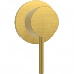 Shower tap Wall-mounted external part 1 hole 1 way material: Brass mixer without hand shower, hose and holder Brushed Gold, color: Gold surface: Brushed Wall-mounted - external part