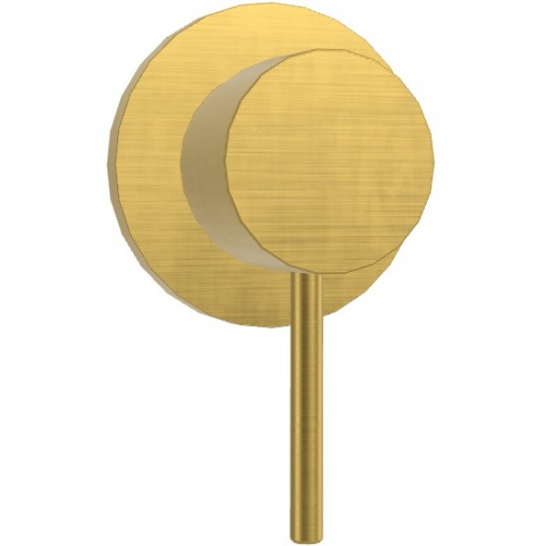 Shower tap Wall-mounted external part 1 hole 1 way material: Brass mixer without hand shower, hose and holder Brushed Gold, color: Gold surface: Brushed Wall-mounted - external part