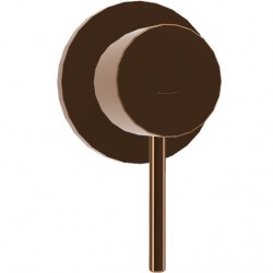 Shower tap Wall-mounted external part 1 hole 1 way material: Brass mixer without hand shower, hose and holder Amber Bronze, color: Bronze surface: Glossy Wall-mounted - external part