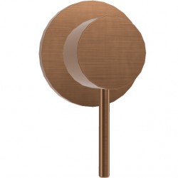 Shower tap Wall-mounted external part 1 hole 1 way material: Brass mixer without hand shower, hose and holder Brushed Amber Bronze, color: Bronze surface: Brushed Wall-mounted - external part