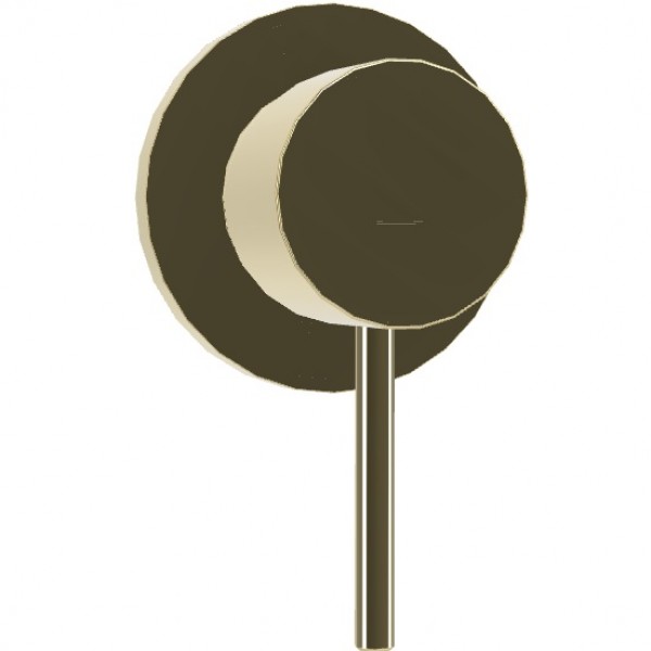 Shower tap Wall-mounted external part 1 hole 1 way material: Brass mixer without hand shower, hose and holder Champagne, color: Gold surface: Glossy Wall-mounted - external part