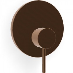 Shower tap Wall-mounted external part 1 way material: Brass mixer With plate without hand shower, hose and holder Amber Bronze, color: Bronze surface: Glossy Wall-mounted - external part