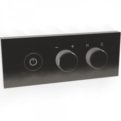 Wash basin tap Switch Wall-mounted Black Chrome on/off push button material: Brass, color: Black surface: Glossy Mixers
