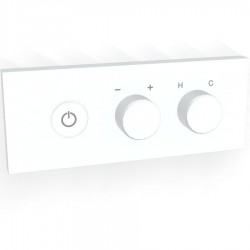 Wash basin tap Switch Wall-mounted material: Brass White Matt on/off push button, color: White surface: Matt Mixers