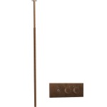 Wash basin tap Wall-mounted - external part with roof rack Brushed Amber Bronze material: Brass, color: Bronze surface: Brushed Ceiling-mounted