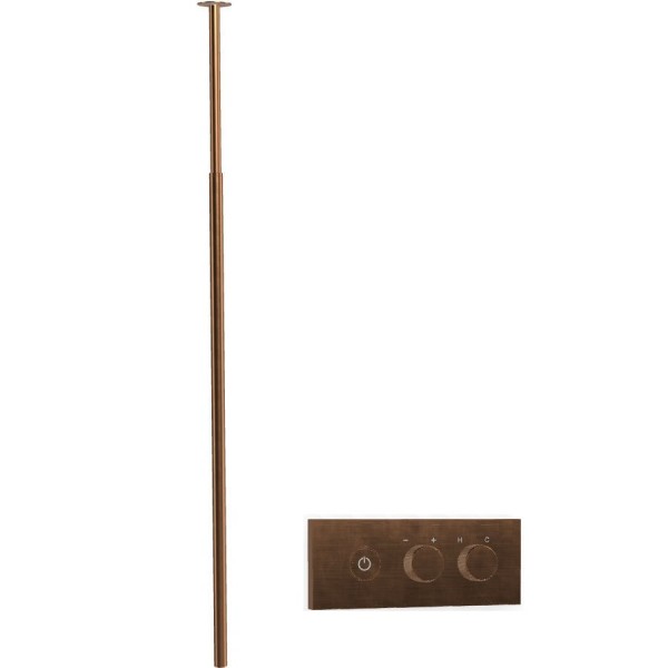 Wash basin tap Wall-mounted - external part with roof rack Brushed Amber Bronze material: Brass, color: Bronze surface: Brushed Ceiling-mounted