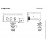 Μπαταρία νιπτήρος εντοιχιζόμενη - εξωτερικό μέρος αναμεικτική με βαλβίδα push-open  με πλακέτα, χρώμα: Μπρονζέ 16cm με ρουξούνι δεξιά, on/off push button, Brushed Amber Bronze από ορείχαλκο επιφάνεια: Βουρτσισμένη Εντοιχιζόμενες εξωτερικό μέρος