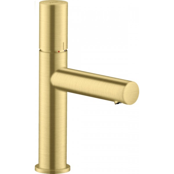 Wash basin tap Deck-mounted material: Brass mixer With non-closing waste set Μ size, color: Gold surface: Brushed Deck-mounted