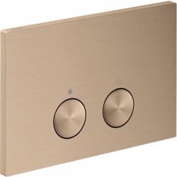 Flush wall plates for concealed cistern Actuation dual flush valve material: Metal, color: Pink Gold surface: Brushed Flush plates