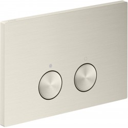 Flush wall plates for concealed cistern Actuation dual flush valve material: Metal, color: Chrome surface: Brushed Flush plates