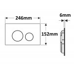 Flush wall plates for concealed cistern dual flush valve material: Crystal Mechanical with string, color: Grey surface: Glossy Flush plates Flush wall plates for concealed cistern dual flush valve material: Crystal Mechanical with string, color: Grey surface: Glossy Flush plates