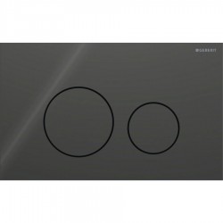 Flush wall plates for concealed cistern Actuation dual flush valve material: Crystal, color: Black surface: Glossy Flush plates