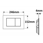 Flush wall plates for concealed cistern dual flush valve material: Inox Mechanical with string, color: Gold surface: Brushed Flush plates Flush wall plates for concealed cistern dual flush valve material: Inox Mechanical with string, color: Gold surface: Brushed Flush plates