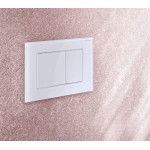 Flush wall plates for concealed cistern Actuation dual flush valve material: Crystal, color: White surface: Glossy