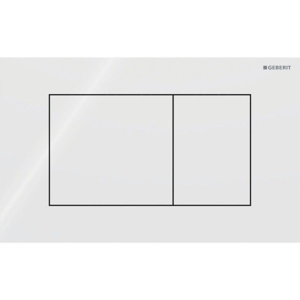 Flush wall plates for concealed cistern Actuation dual flush valve material: Crystal, color: White surface: Glossy