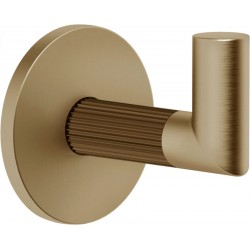 Hook Flat wall mounted material: Brass single Warm Bronze Brushed PVD, color: Bronze surface: Brushed Hooks