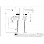 Wash basin tap Deck-mounted L size material: Brass mixer Without waste Warm Bronze Brushed PVD, color: Bronze surface: Brushed Deck-mounted