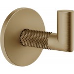 Hook Flat wall mounted material: Brass single Warm Bronze Brushed PVD, color: Bronze surface: Brushed Hooks