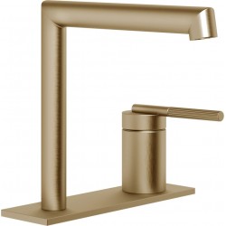 Μπαταρία νιπτήρος επικαθήμενη αναμεικτική από ορείχαλκο υψηλή χωρίς βαλβίδα Warm Bronze Brushed PVD, χρώμα: Μπρονζέ επιφάνεια: Βουρτσισμένη Επικαθήμενες