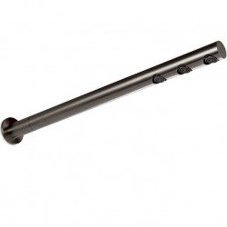 Κεφαλή ντους επίτοιχος τύπος 48cm από ορείχαλκο 1 ροής Brushed Black Chrome, χρώμα: Μαύρο επιφάνεια: Βουρτσισμένη Κεφαλές ντους