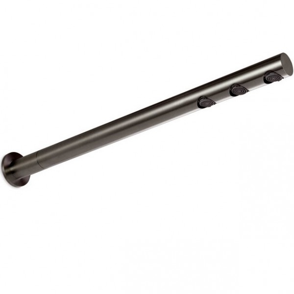 Κεφαλή ντους επίτοιχος τύπος 48cm από ορείχαλκο 1 ροής Brushed Black Chrome, χρώμα: Μαύρο επιφάνεια: Βουρτσισμένη Κεφαλές ντους