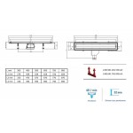 Αυλάκι ντουζιέρας (σχάρα) Stainless Steel από inox 65cm, χρώμα: Χρωμέ Αυλάκια ντουζιέρας