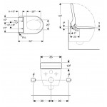 Shower toilet seat soft closing, color: White Shower-toilet seats