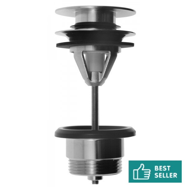 Waste Valve With overflow / Without overflow material: Brass surface: Glossy, color: Chrome Waste overflows