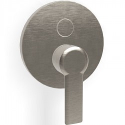 Shower tap Wall-mounted external part 2 way material: Brass mixer With plate without hand shower, hose and holder, color: Chrome surface: Brushed Wall-mounted - external part