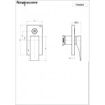 Shower tap Wall-mounted external part 2 way material: Brass mixer With plate without hand shower, hose and holder, color: Black surface: Matt Wall-mounted - external part