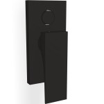 Shower tap Wall-mounted external part 2 way material: Brass mixer With plate without hand shower, hose and holder, color: Black surface: Matt Wall-mounted - external part
