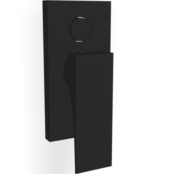 Shower tap Wall-mounted external part 2 way material: Brass mixer With plate without hand shower, hose and holder, color: Black surface: Matt Wall-mounted - external part