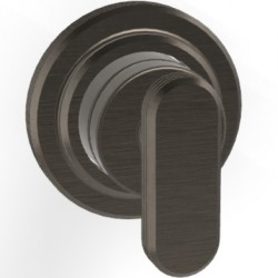 Diverter for concealed shower tap Wall-mounted - external part material: Brass 2 way, color: Black surface: Brushed Diverters - external part