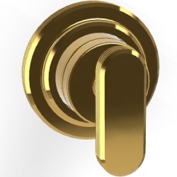 Diverter for concealed shower tap Wall-mounted - external part material: Brass 2 way, color: Gold surface: Glossy Diverters - external part